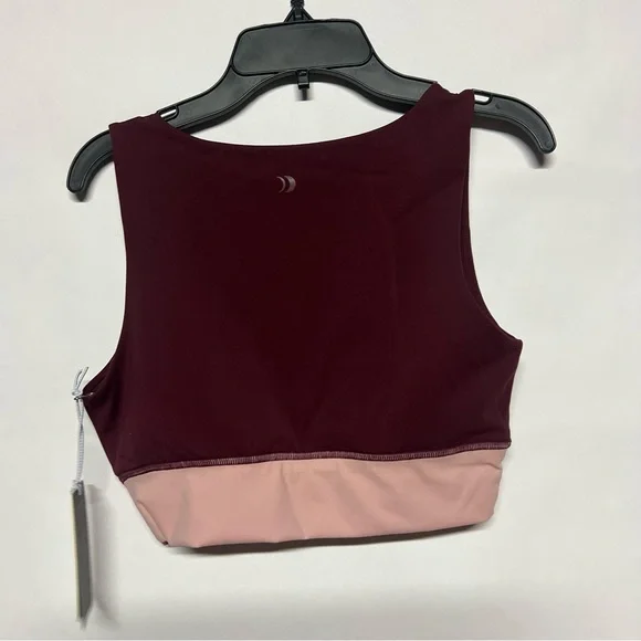 Z Supply Women's Maroon and Rose Sports Bra - Picture 3 of 3